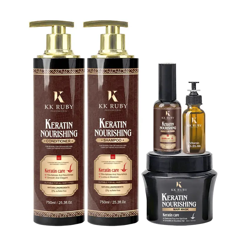 OEM/ODM Wholesale Keratin Treatment Products, Keratin Hair Care Kits, Moisturizing Sulfate‑Free Shampoo and Conditioner